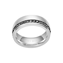 Geoffrey Beene Men's Stainless Steel Hematite Inlay Ring