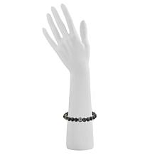 Geoffrey Beene Stainless Steel Colored Bead Stretch Bracelet