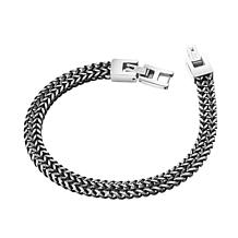 Geoffrey Beene Stainless Steel Double Franco Chain Bracelet