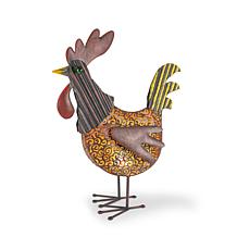 Gerson Company 19" Solar Lighted Garden Meadow Rooster