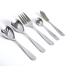 Gibson Hammered 46-Piece Flatware Set with Wire Caddy