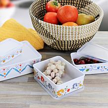 Gibson Home 8-Piece Anaya Rectangular Nesting Food Storage Set