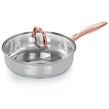 GibsonHome Bransonville 8Pc Stainless Steel Cookware Set Chrome&Bronze