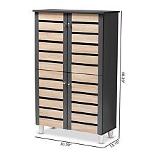 Gisela Two-Tone 4-Door Shoe Storage Cabinet