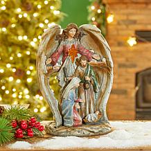 Glitzhome 10.75" Resin Nativity Angel