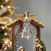Glitzhome 11-pc MultiColored Resin Nativity Figurine Set