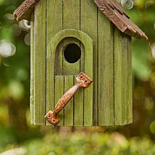 Glitzhome 11.75" Distressed Wood Cottage Decorative Outdoor Birdhouse