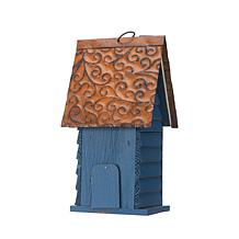 Glitzhome 12" Distressed Solid Wood Cottage Birdhouse