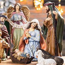 Glitzhome 12-pc Oversized Resin Nativity Figurine Set
