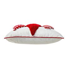 Glitzhome 12in. H 3D Heavy Knitted Gnome Pillow