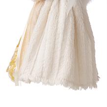 Glitzhome 12in H Faux Fur Angel Tree Top