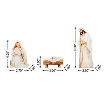 Glitzhome 13pc Christmas Wooden and Epoxy Resin Nativity Figurine Set