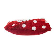 Glitzhome 14" Hooked 3D Snowman Pillow