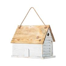 Glitzhome 14.25" Oversized Distressed Solid Wood Cottage Birdhouse