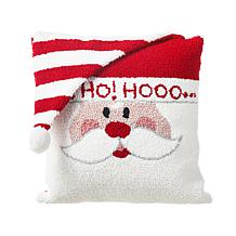 Glitzhome 14in. L Hooked 3D Santa Pillow