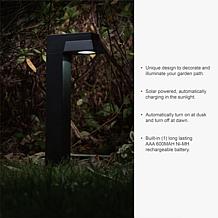 Glitzhome 15" Set of 6 Solar Powered SMD LED Pathway Ground Light