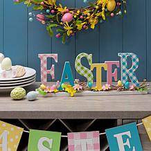 Glitzhome 16" "Easter" Wooden Table Décor