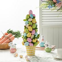 Glitzhome 16in H Easter Egg Table Tree Decor