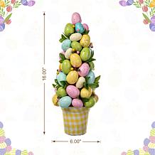 Glitzhome 16in H Easter Egg Table Tree Decor