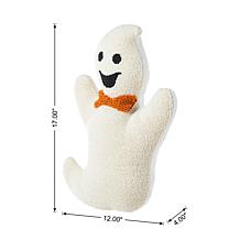 Glitzhome 17"H Halloween Hooked Ghost Shaped Pillow