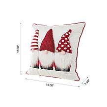 Glitzhome 18in. H 3D Heavy Knitted Gnome Pillow