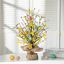 Glitzhome 18in H Easter Egg Table Tree Décor