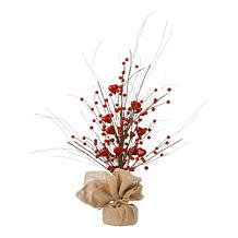 Glitzhome 18in H Lighted Valentine's Berry Heart Table Tree