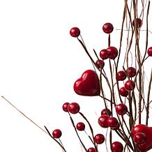 Glitzhome 18in H Valentine's Berry Heart Table Tree