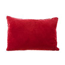 Glitzhome 18in. L Hooked Christmas Cat Pillow