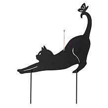 Glitzhome 2-in-1 Set of 3 Black Metal Cat Silhouettes