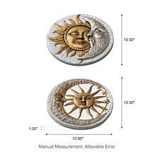 Glitzhome 2-pc. Cement Sun and Moon Stepping Stones