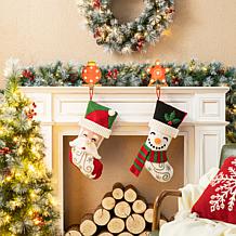Glitzhome 20" Snowman Hooked Stocking