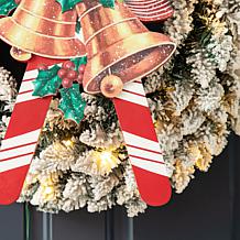 Glitzhome 20" Wooden Christmas Candy Cane Wall Decor