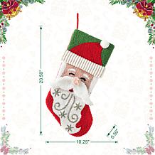 Glitzhome 20in. H Santa Hooked Stocking