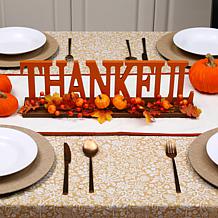 Glitzhome 20in.L THANKFUL Wooden Table Décor