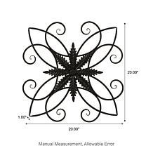Glitzhome 20"L Clematis Pattern Iron Scroll Outdoor Wall Decor