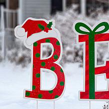 Glitzhome 22.5" H Set of 7 BELIEVE Yard Stake or Wall Decor