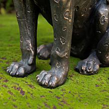 Glitzhome 23.25"H Bronze Finish Leopard Statue