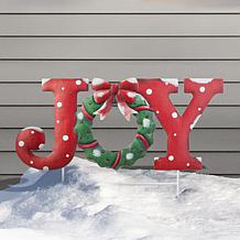 Glitzhome 23.75'' Metal Christmas "JOY" Yard Stake