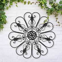 Glitzhome 23.75" Traditional Iron Scroll Wall Décor