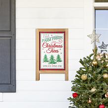 Glitzhome 24" H Christmas Wooden Porch Sign and Standing Decor