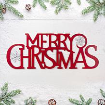 Glitzhome 24" Metal Merry Christmas Wall Decor