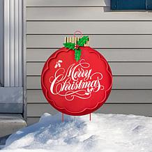 Glitzhome 24" Metal Ornament Yard Stake