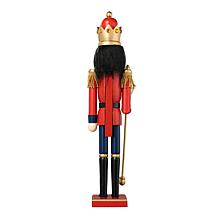 Glitzhome 24" Wooden Christmas King Nutcracker