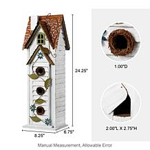 Glitzhome 24.25" Villa-Style 3-Tier Solid Wood Birdhouse