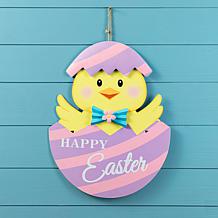 Glitzhome 24in H Easter Metal Chick Egg Yard Stake