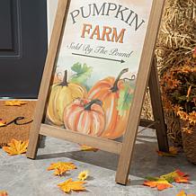 Glitzhome 24in. H Fall Wooden Porch Sign or Standing Decor