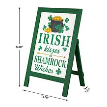 Glitzhome 24in H St. Patrick's Wooden Porch Sign