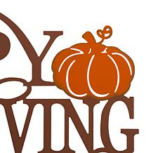 Glitzhome 24in.L Metal Happy Thanksgiving Wall Décor