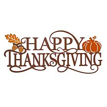 Glitzhome 24in.L Metal Happy Thanksgiving Wall Décor